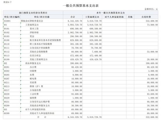 2024年縣紀(jì)委監(jiān)委部門預(yù)算公開報表_7一般預(yù)算基本支出